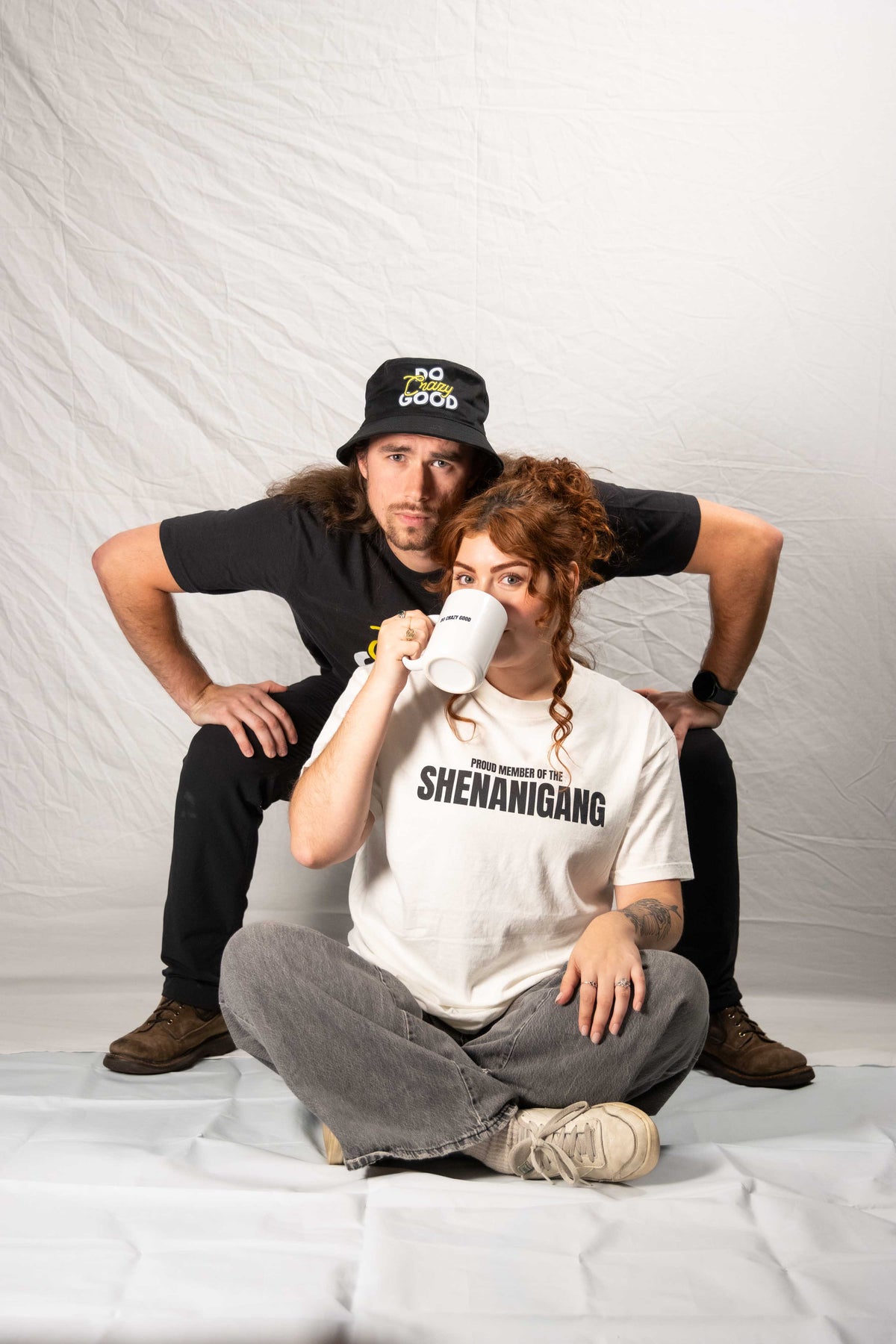 Shenanigang T-Shirt - Black on White